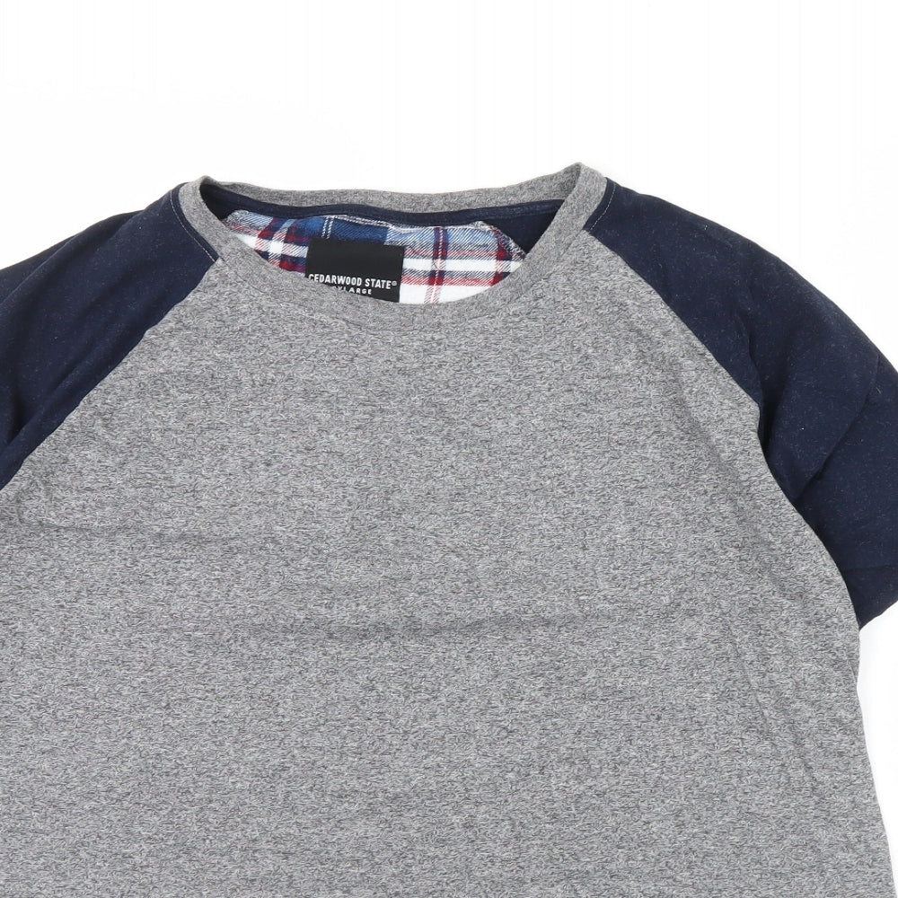 Cedar Wood State Mens Grey    T-Shirt Size 2XL