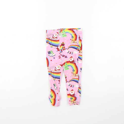 NEXT Girls Pink Spotted  Cami Pyjama Pants Size 12-18 Months  - Rainbows