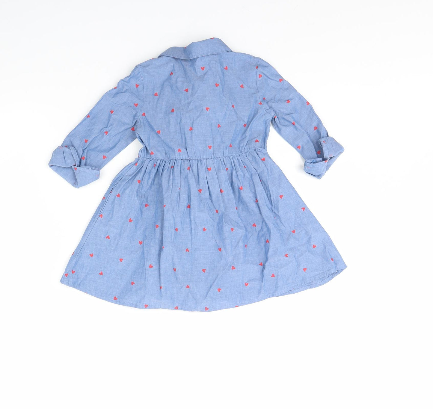 H&M Girls Blue   Shirt Dress  Size 18 Months