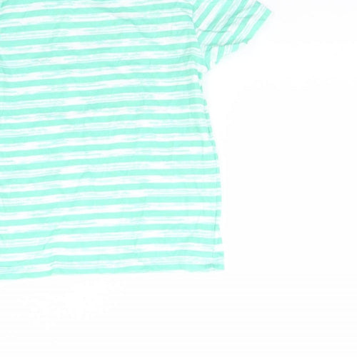 TOPOMINI Boys Green Striped  Basic T-Shirt Size 2 Years