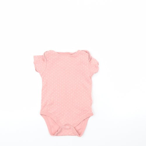 NEXT Girls Pink Polka Dot  Babygrow One-Piece Size 12 Months