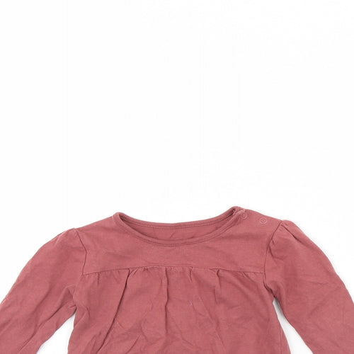TU Girls Red   Basic T-Shirt Size 12 Months