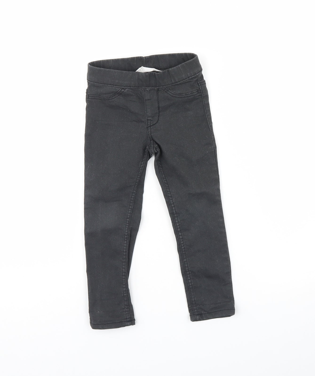 H&M Girls Black  Denim Capri Jeans Size 18 Months