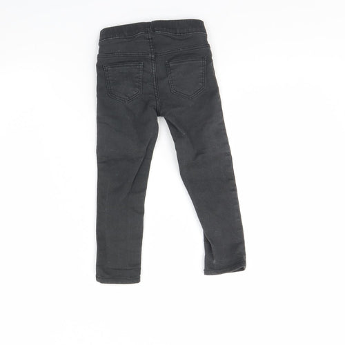 H&M Girls Black  Denim Capri Jeans Size 18 Months