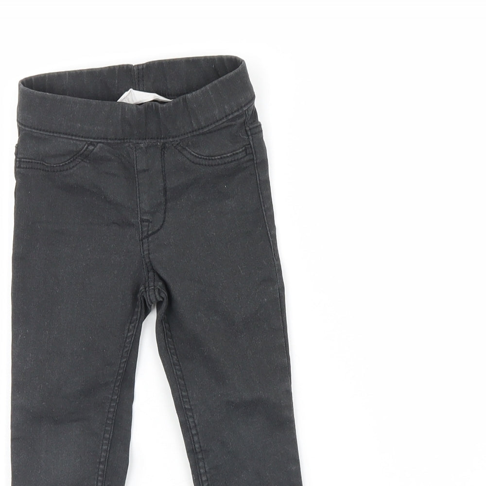 H&M Girls Black  Denim Capri Jeans Size 18 Months