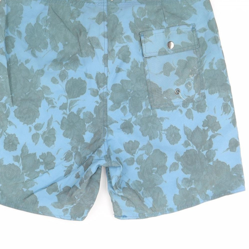 Saturdays Mens Blue   Bermuda Shorts Size 34