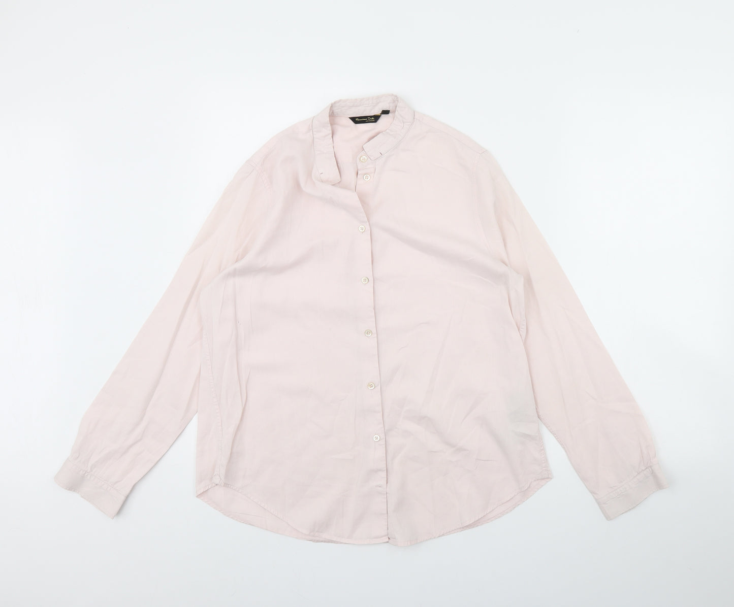 Massimo Dutti Womens Pink   Basic Button-Up Size 14