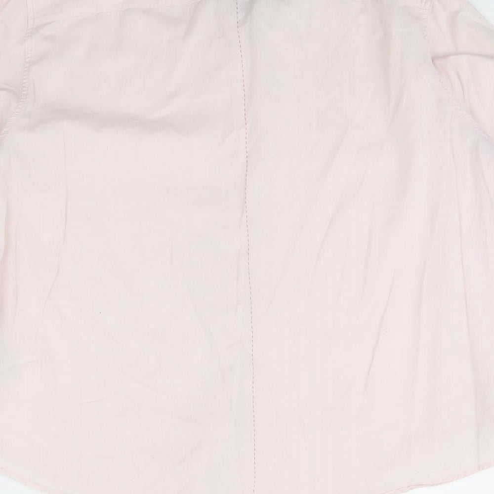 Massimo Dutti Womens Pink   Basic Button-Up Size 14