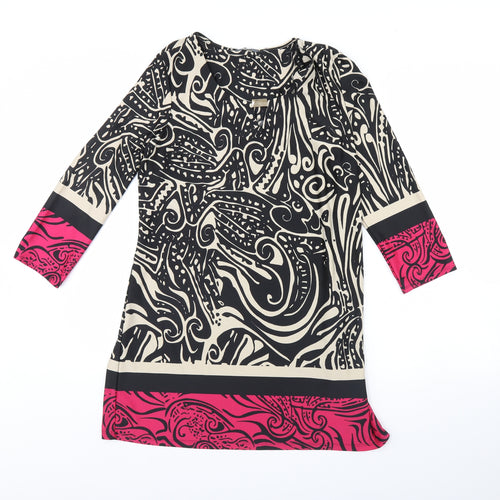 BHS Womens Black Geometric  Shift  Size 14
