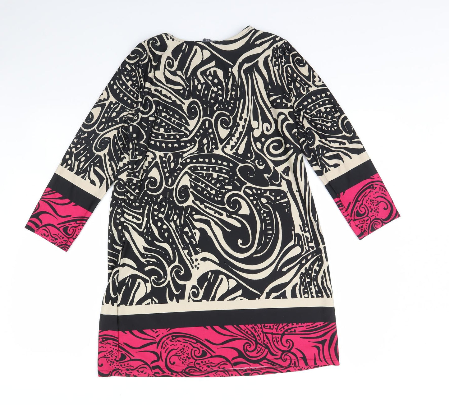 BHS Womens Black Geometric  Shift  Size 14
