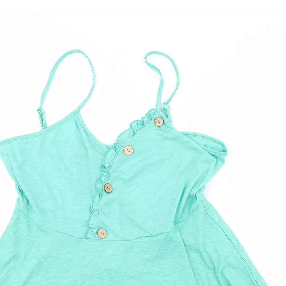 Dressfo Womens Green   Basic Tank Size 16
