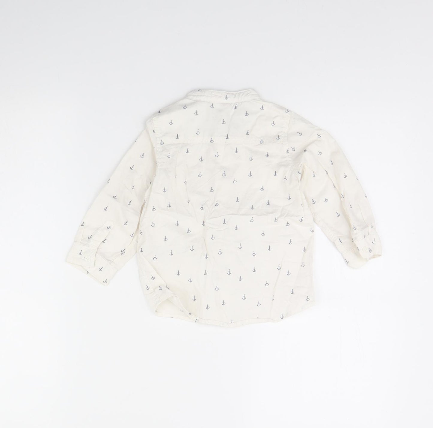 H&M Girls White Spotted  Basic Button-Up Size 12 Months