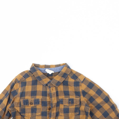 H&M Baby Yellow Check  Basic Button-Up Size 9-12 Months