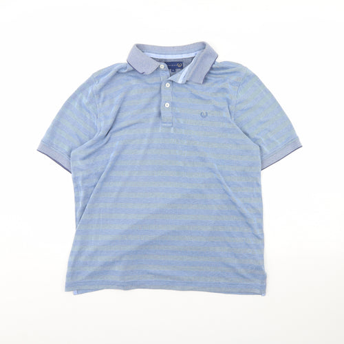 Lincoln Mens Blue    Polo Size L