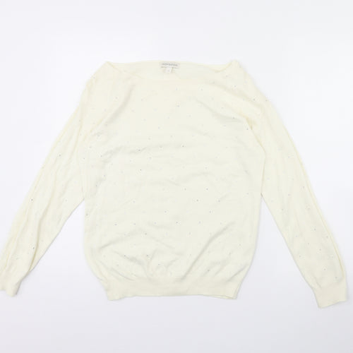 Monsoon Womens Ivory   Pullover Jumper Size S