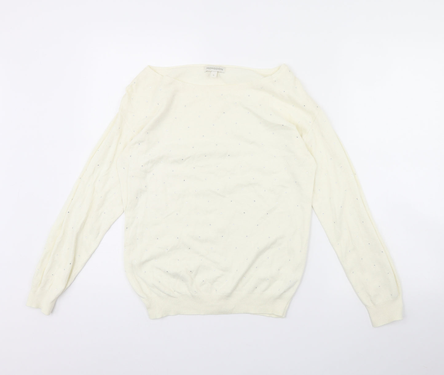 Monsoon Womens Ivory   Pullover Jumper Size S