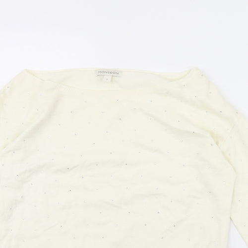 Monsoon Womens Ivory   Pullover Jumper Size S
