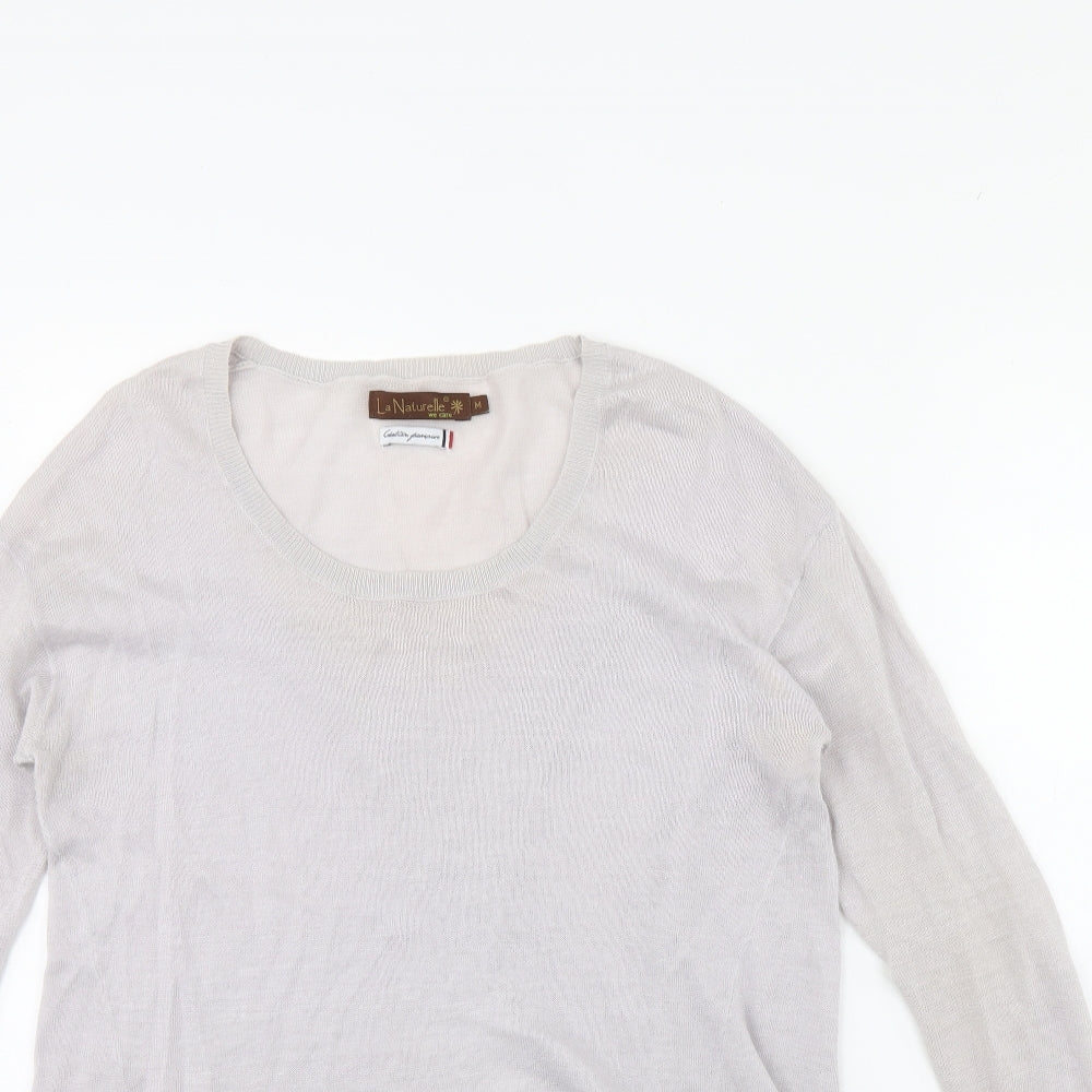 La Naturelle Womens Grey   Pullover Jumper Size M