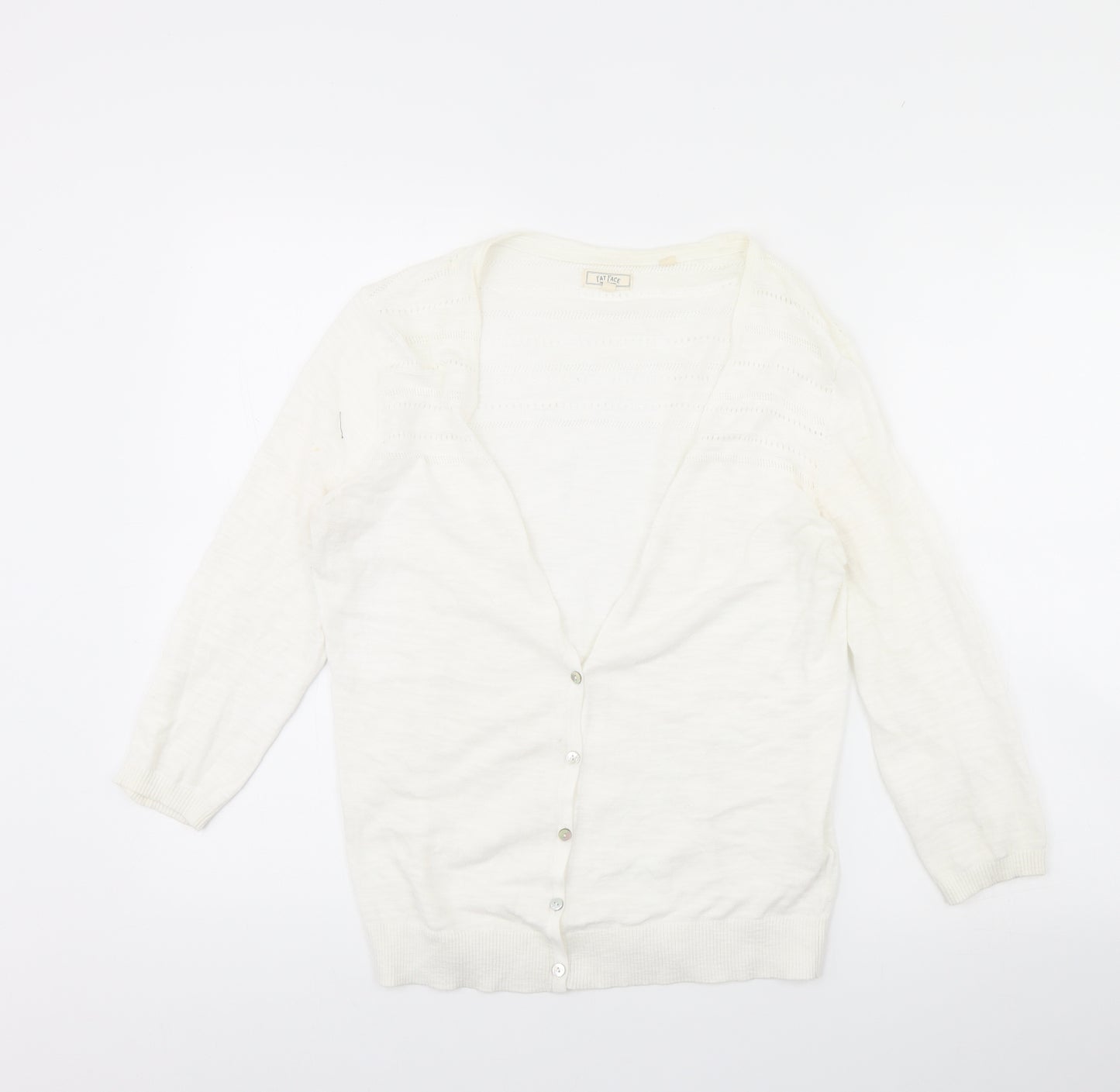 Fat Face Womens Ivory   Cardigan Jumper Size 10