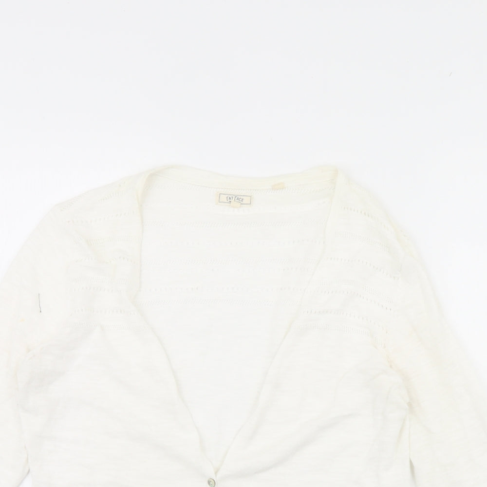 Fat Face Womens Ivory   Cardigan Jumper Size 10