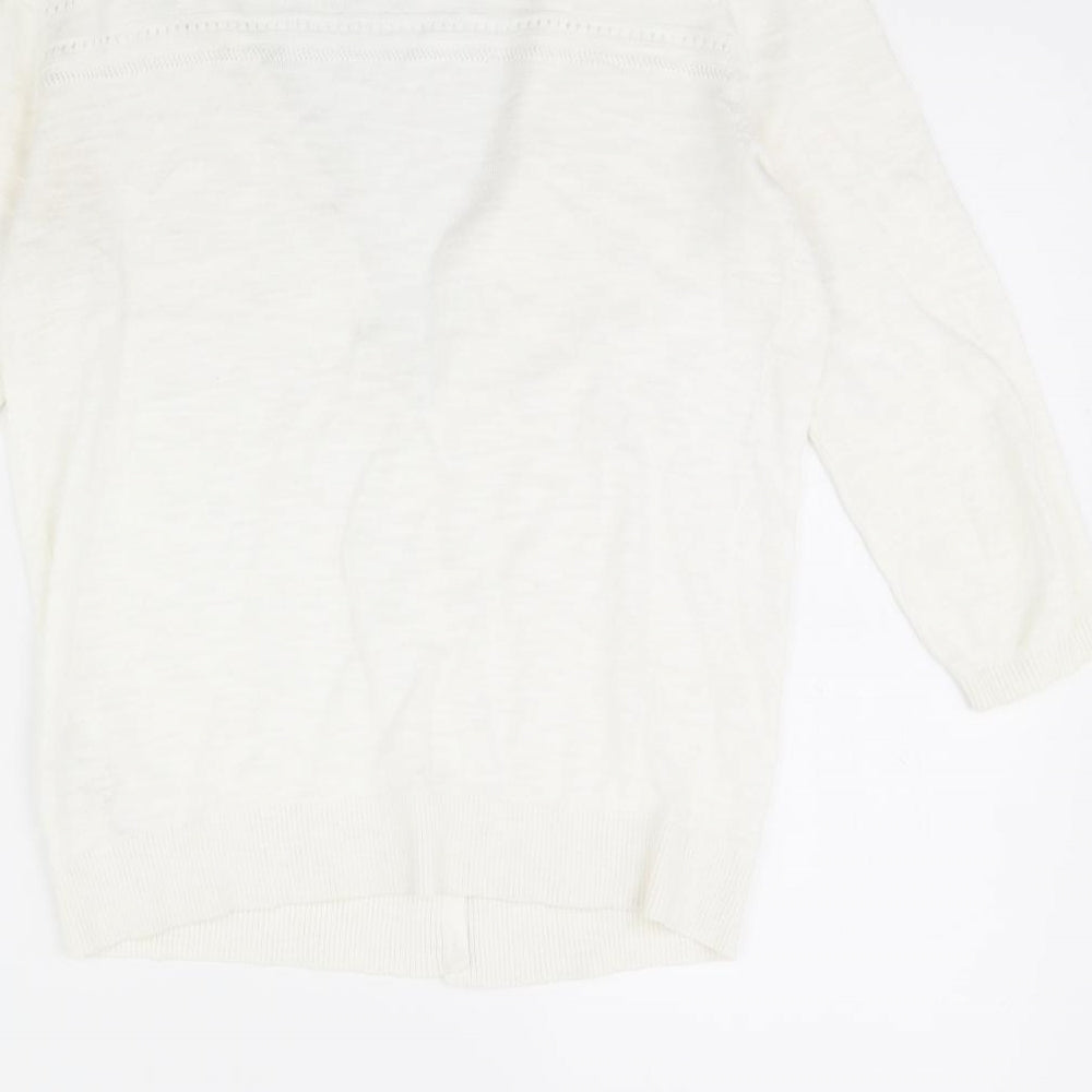 Fat Face Womens Ivory   Cardigan Jumper Size 10