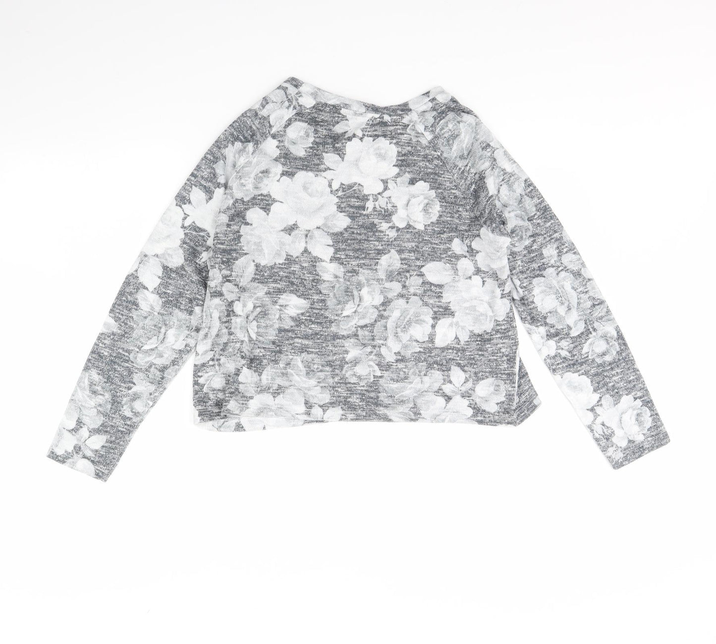 TALLY WEiJL Womens Grey Floral  Pullover Jumper Size XS