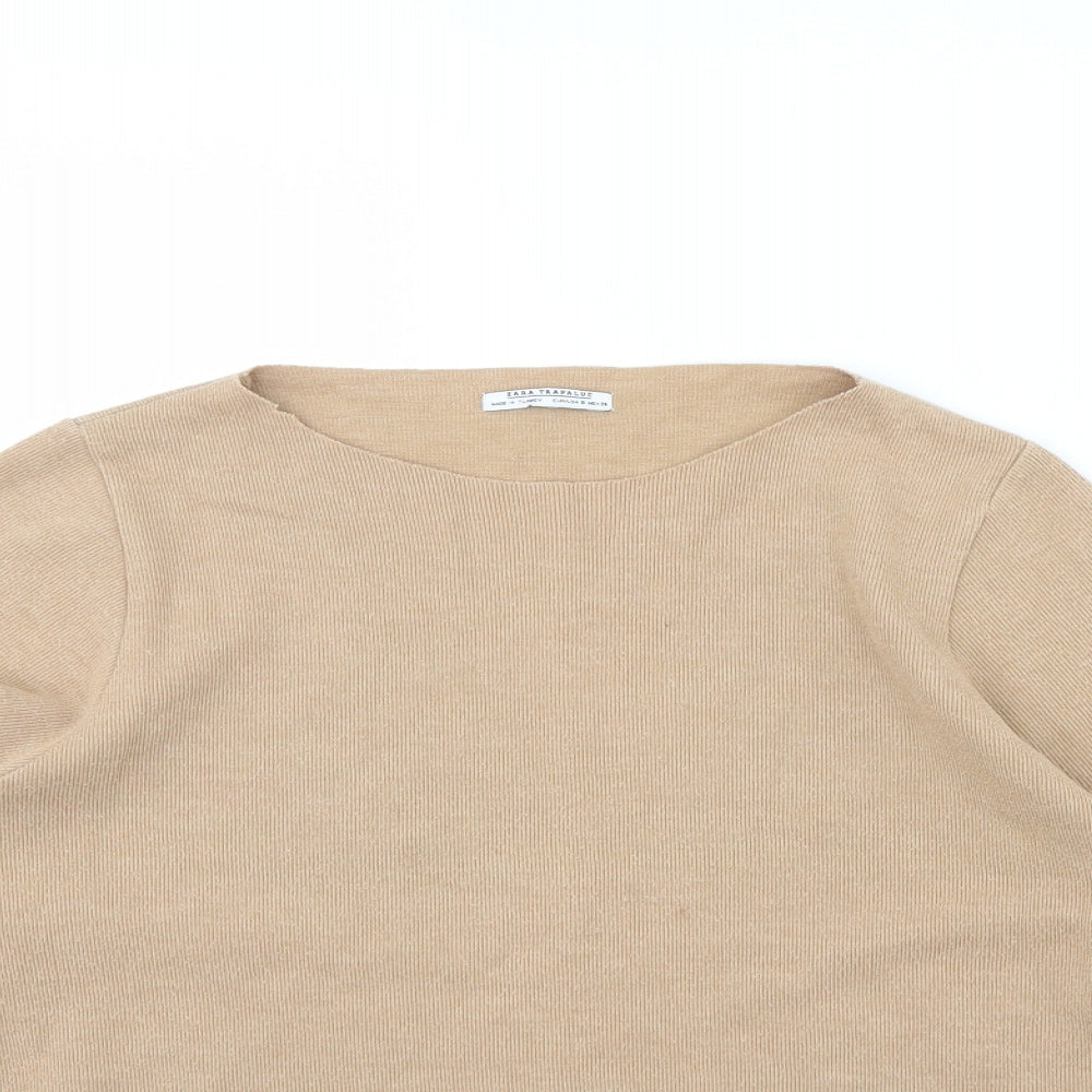 Zara Womens Beige   Pullover Jumper Size S