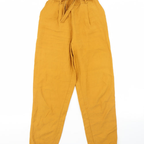 H&M Womens Yellow   Trousers  Size XS L26 in