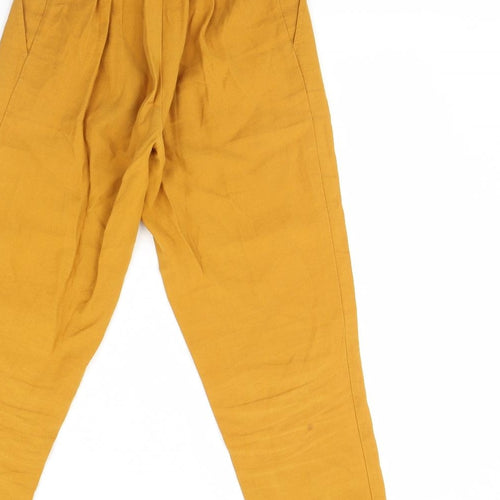 H&M Womens Yellow   Trousers  Size XS L26 in