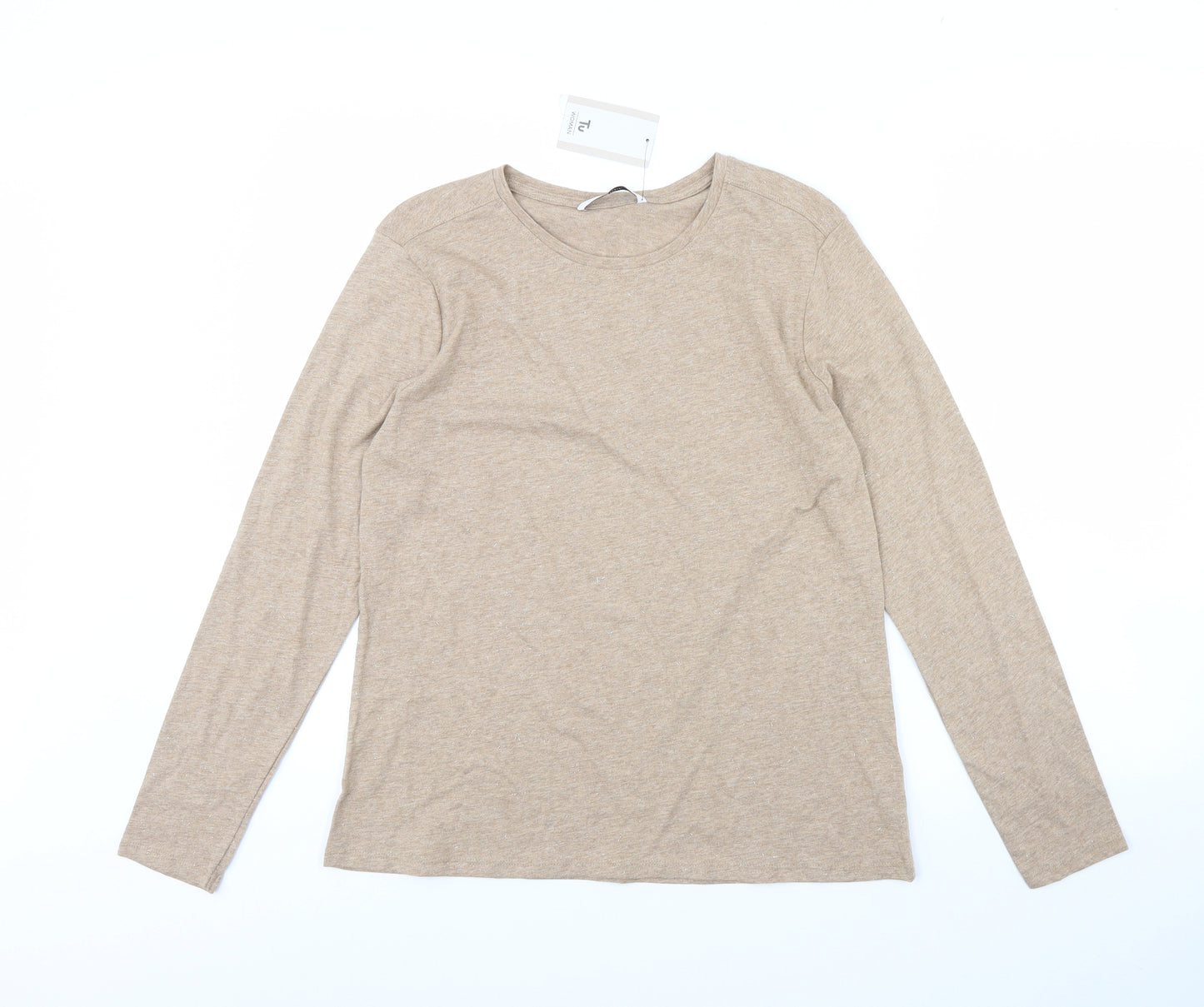 TU Womens Beige   Basic Blouse Size 14