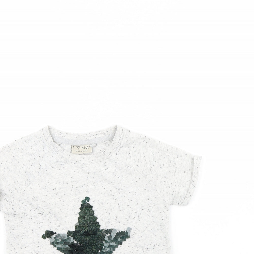 NEXT Girls Grey   Basic T-Shirt Size 3 Years