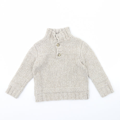 NEXT Girls Beige   Henley Jumper Size 4 Years