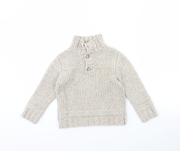 NEXT Girls Beige   Henley Jumper Size 4 Years