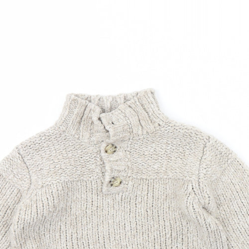 NEXT Girls Beige   Henley Jumper Size 4 Years