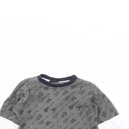 Nex Boys Grey Spotted  Basic T-Shirt Size 4 Years