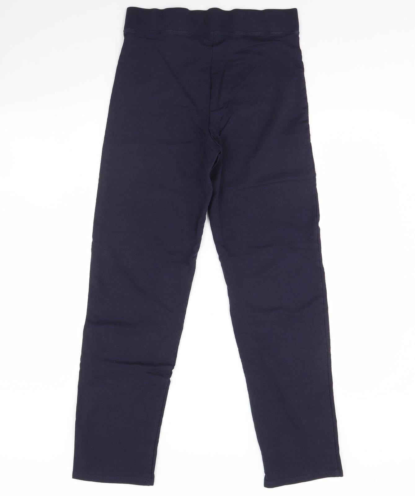 M&s Womens Blue   Trousers  Size 12 L30 in