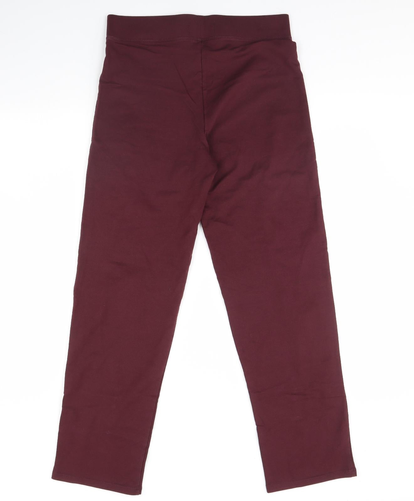 M&S Womens Red   Trousers  Size 12 L30 in