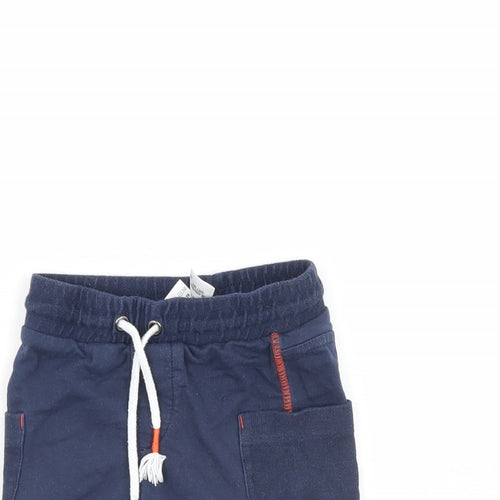 M&S Girls Blue   Cropped Trousers Size 18 Months