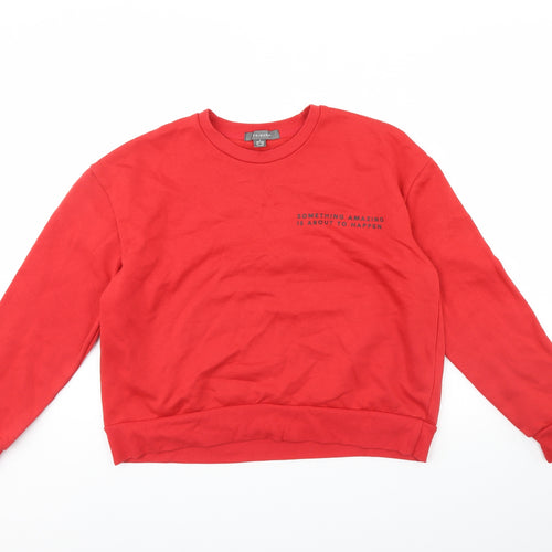 Primark Womens Red   Pullover Jumper Size S
