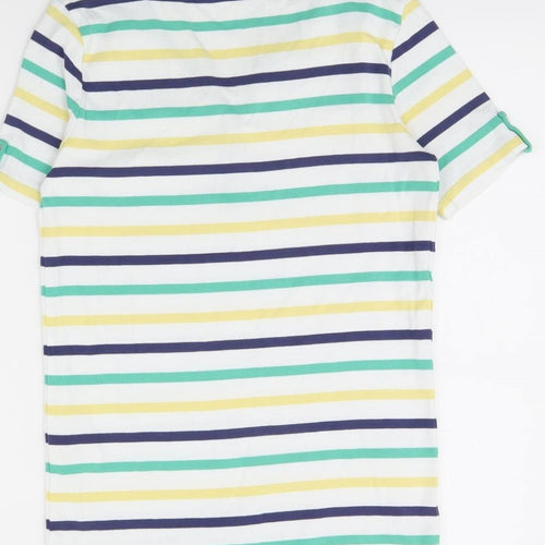Damart Womens White Striped  Basic Blouse Size 10