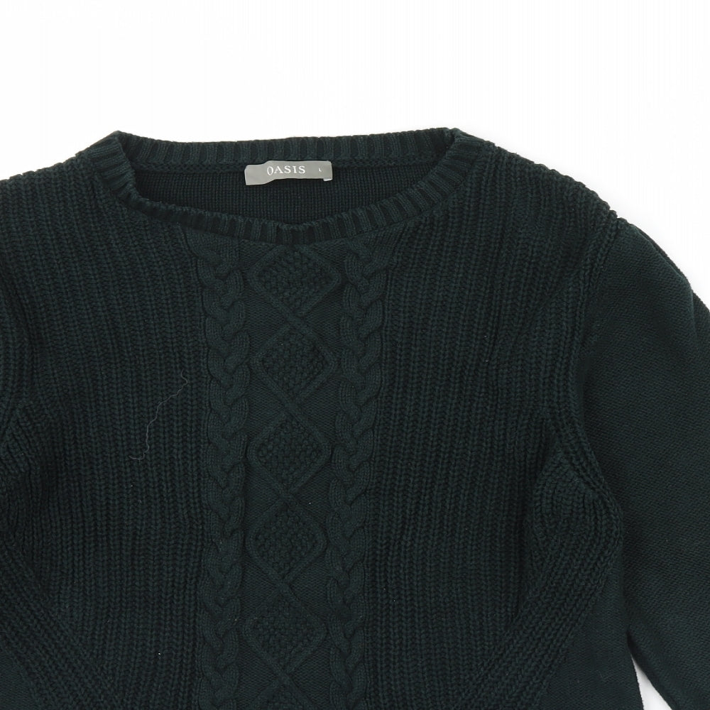 Oasis Womens Green   Pullover Jumper Size L