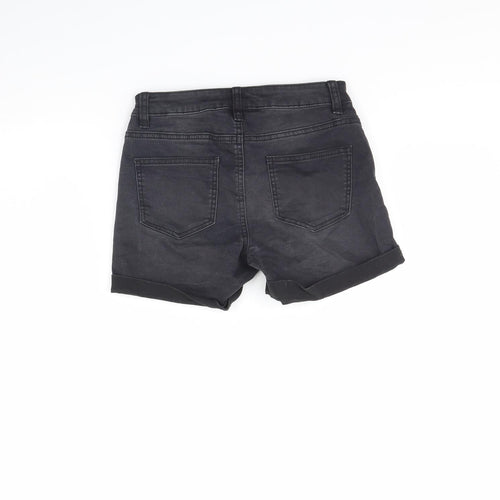 Denim & Co. Womens Black  Denim Cut-Off Shorts Size 6