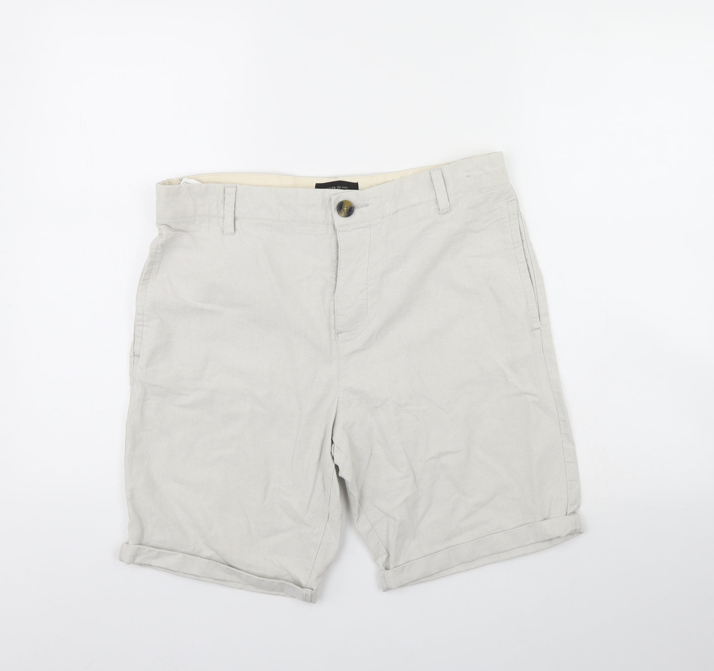 River Island Mens Grey   Chino Shorts Size 32