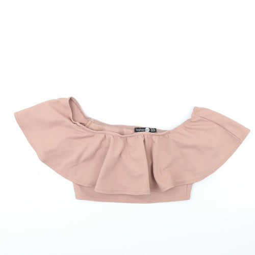 Boohoo Womens Pink   Basic Blouse Size 8