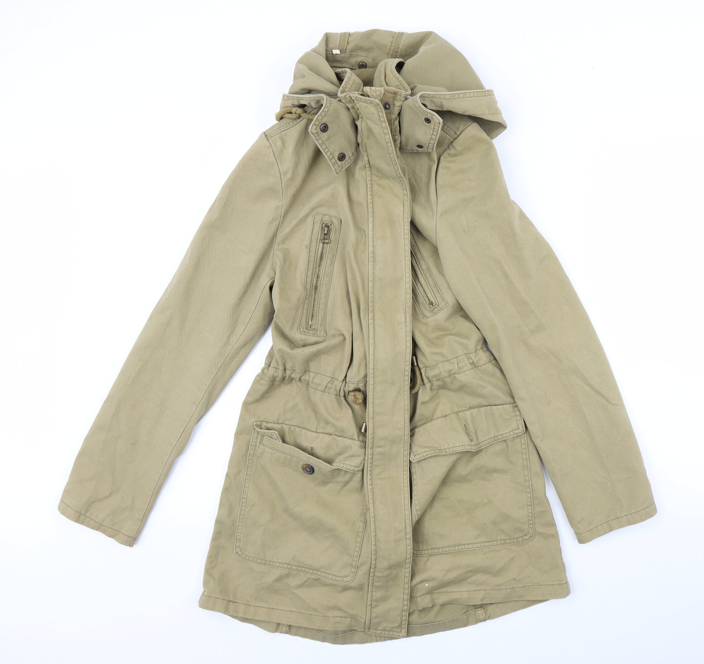 H&M Womens Beige   Jacket Coat Size 12