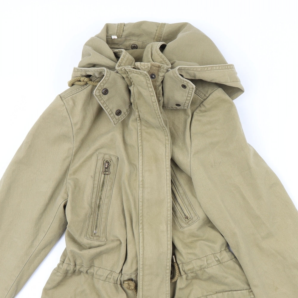 H&M Womens Beige   Jacket Coat Size 12