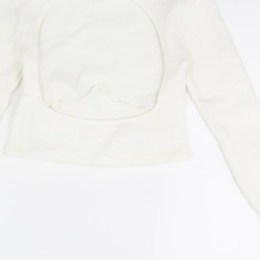 Bershka Womens Ivory   Pullover Jumper Size S
