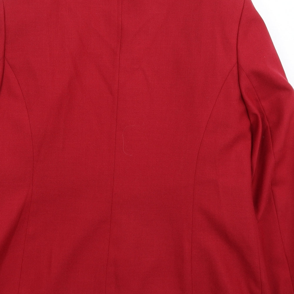 EWM Womens Red   Jacket Blazer Size 14
