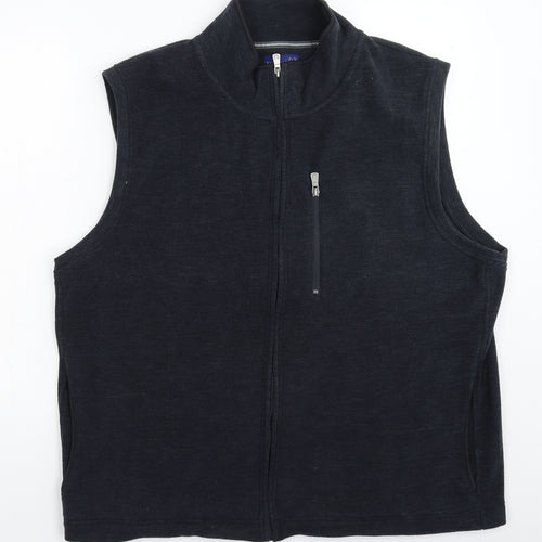 Lincoln Mens Blue  Fleece Gilet Jacket Size 2XL