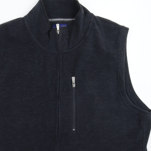 Lincoln Mens Blue  Fleece Gilet Jacket Size 2XL